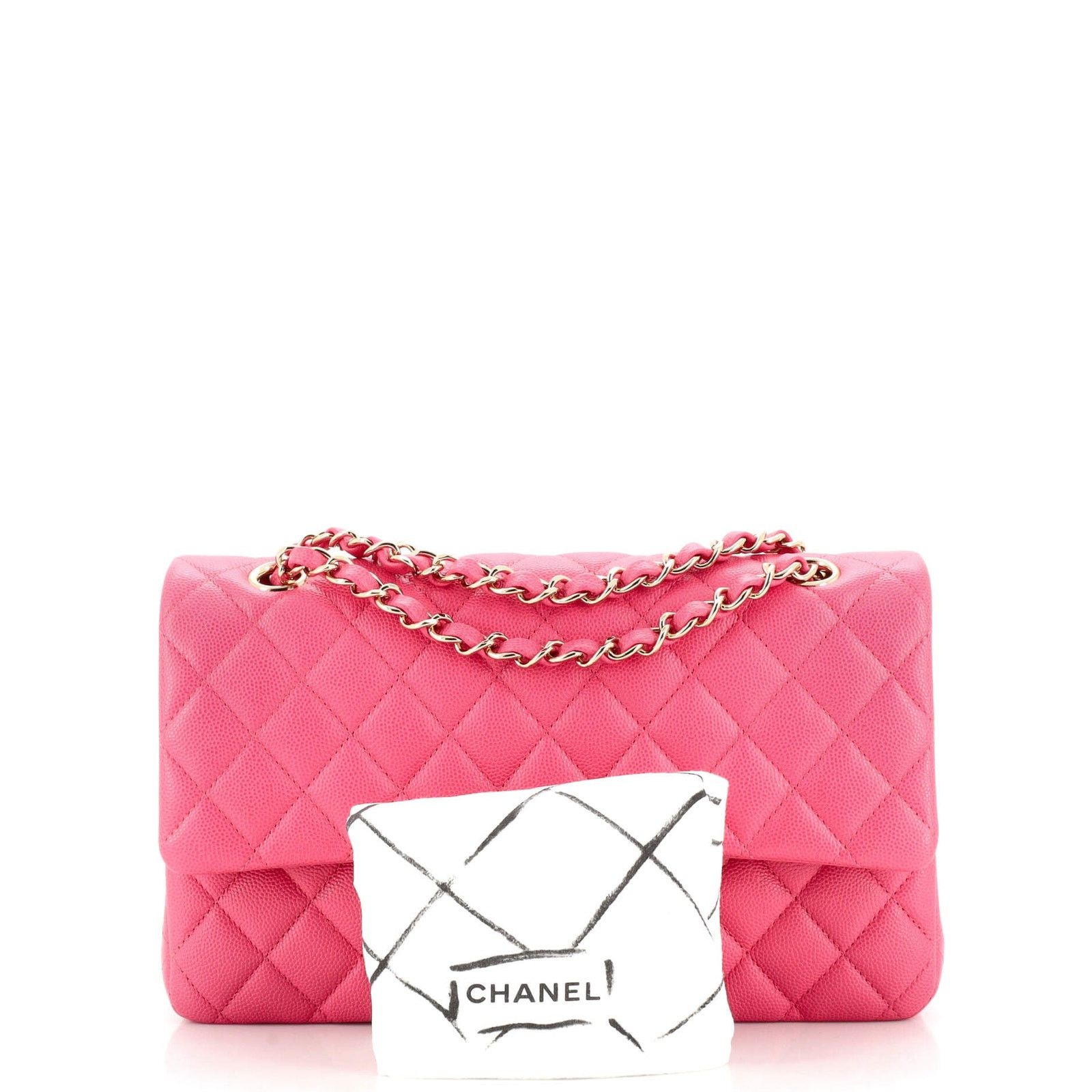 Chanel Classic Double Flap Bag Quilted Caviar Medium Size ONE SIZE - 2 Thumbnail
