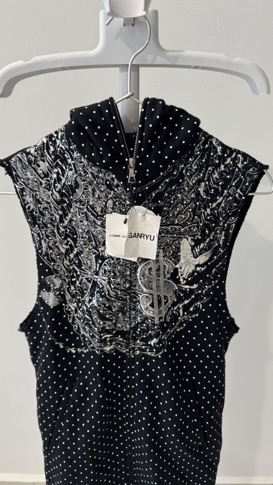 Comme des Garcons Comme des Garcons GANRYU Polka Dot Sleveless Long Hoodie Size S / US 4 / IT 40 - 3 Thumbnail