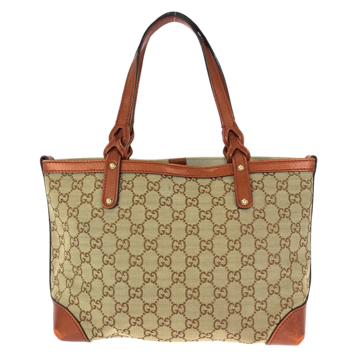 Gucci Gucci Gucci Diamante Brown Gold Hardware GG Canvas Tote Shoulder Bag Canvas Tote Bag 269878 in Very Good Condition Size ONE SIZE - 1 Thumbnail