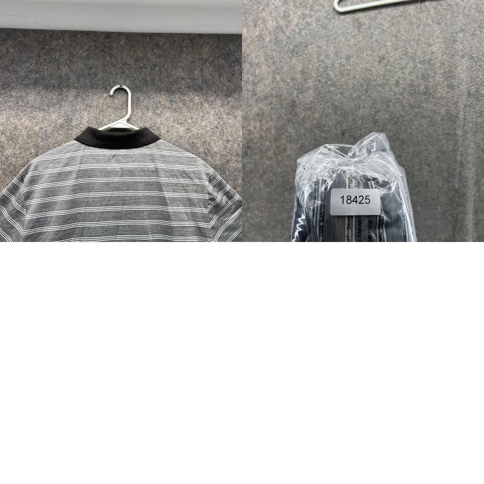 Lacoste Lacoste Polo Shirt Men XXL Gray Striped Polyester Casual Sport Shirt Size US XXL / EU 58 / 5 - 9 Thumbnail
