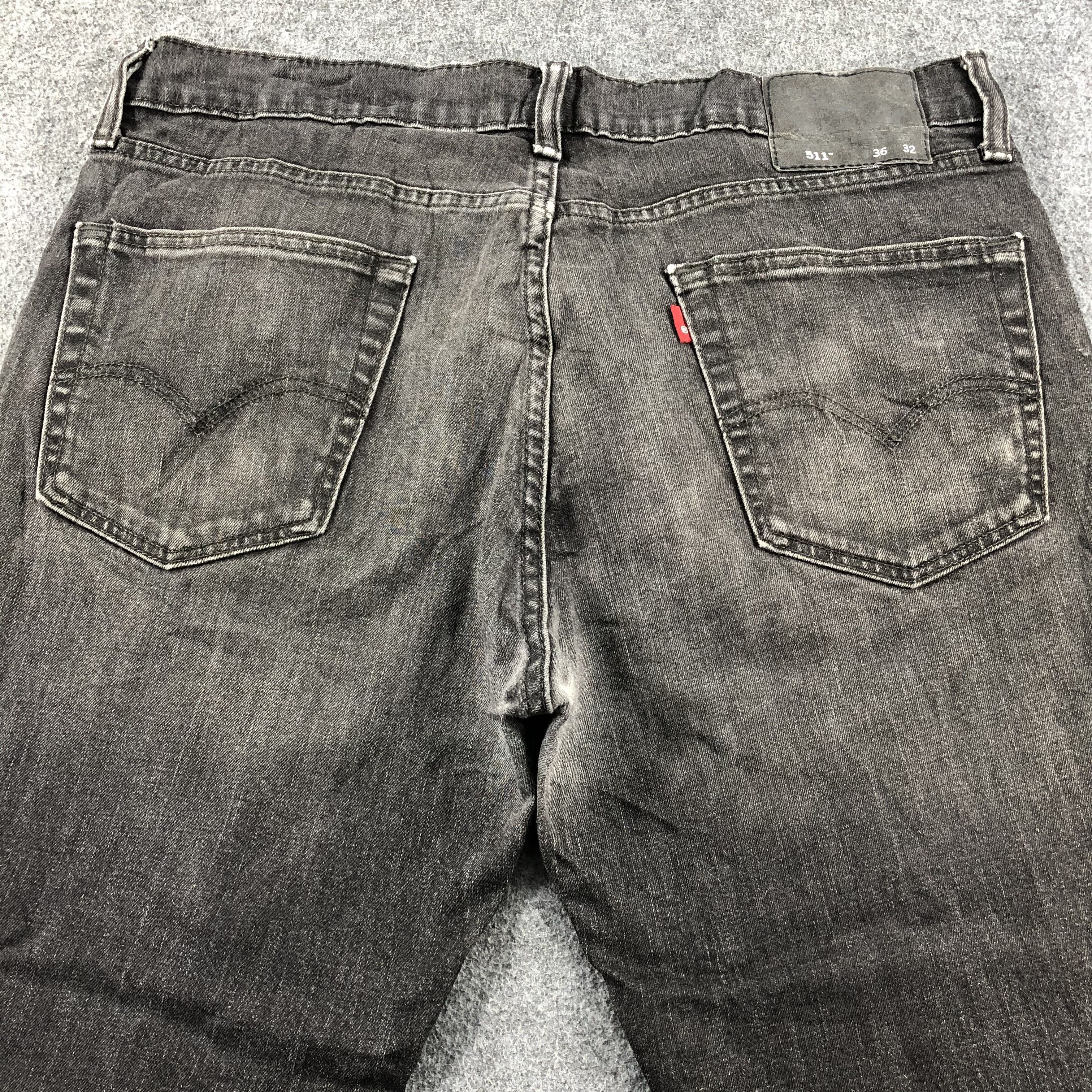 Levi's Vintage Faded Black Levis 511 Jeans-J2351 Size US 36 / EU 52 - 4 Thumbnail