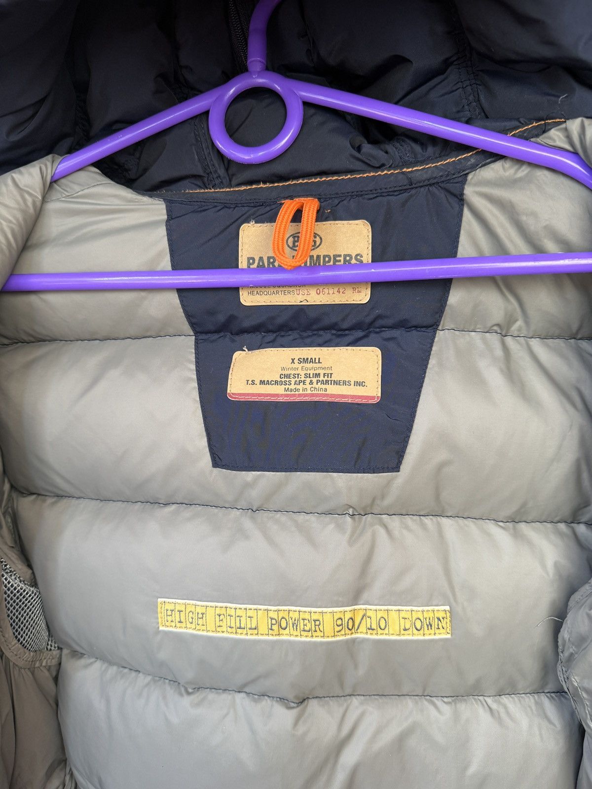 Parajumpers Parajumpers Puffer Down Jacket Super Lightweight Beige Logo Size XS / US 0-2 / IT 36-38 - 14 Thumbnail