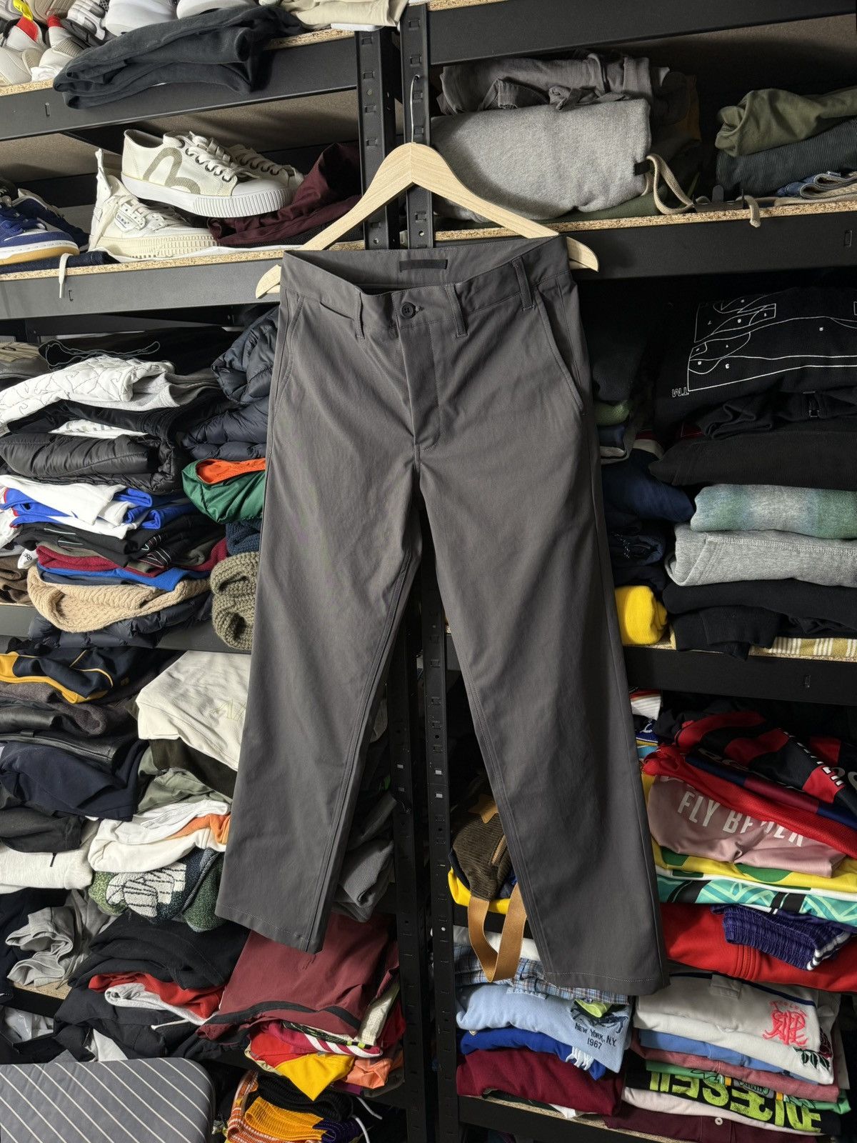 Norse Projects Norse Projects Technical Trousers Dark Grey Slim Fit Pants Size US 28 / EU 44 - 1 Thumbnail