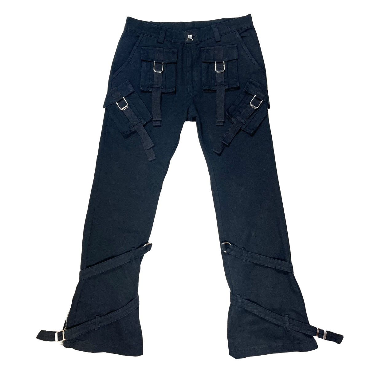 Japanese Brand Dacha Fisherman Cargo Flare Pants Size US 31 - 3 Thumbnail