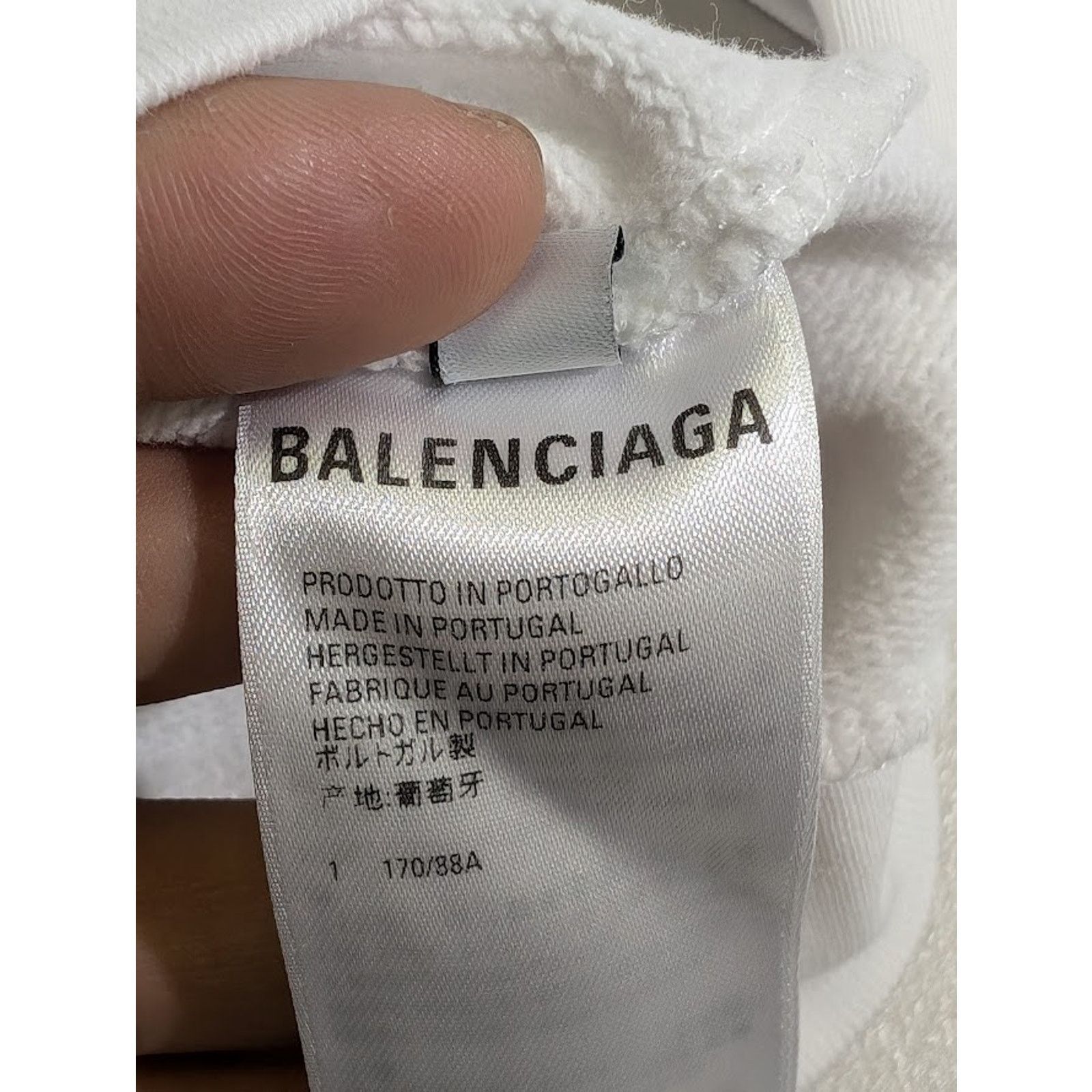Balenciaga o1rshd1 Q:2 / Paris Balenciaga Logo Hoodie in White Size Size US S / EU 44-46 / 1 - 14 Thumbnail