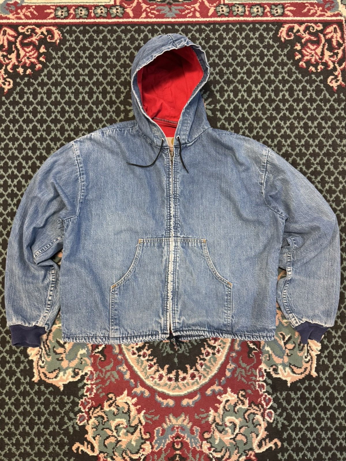Vintage Vintage 70s 80s Carhartt Workwear denim Jacket Size US L / EU 52-54 / 3 - 2 Thumbnail