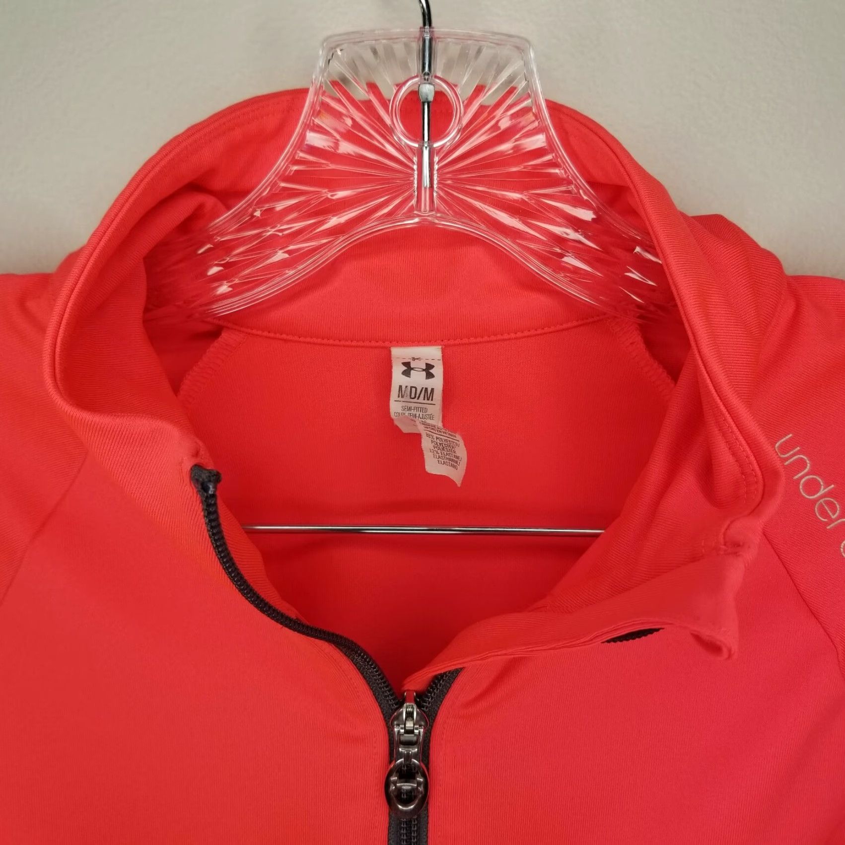 Under Armour Under Armour Womens Pink Long Sleeve Full Zip Activewear Running Top M Jacket Womens Pink Long Sleeve Full Zip Activewear Running Top M Size M / US 6-8 / IT 42-44 - 3 Thumbnail
