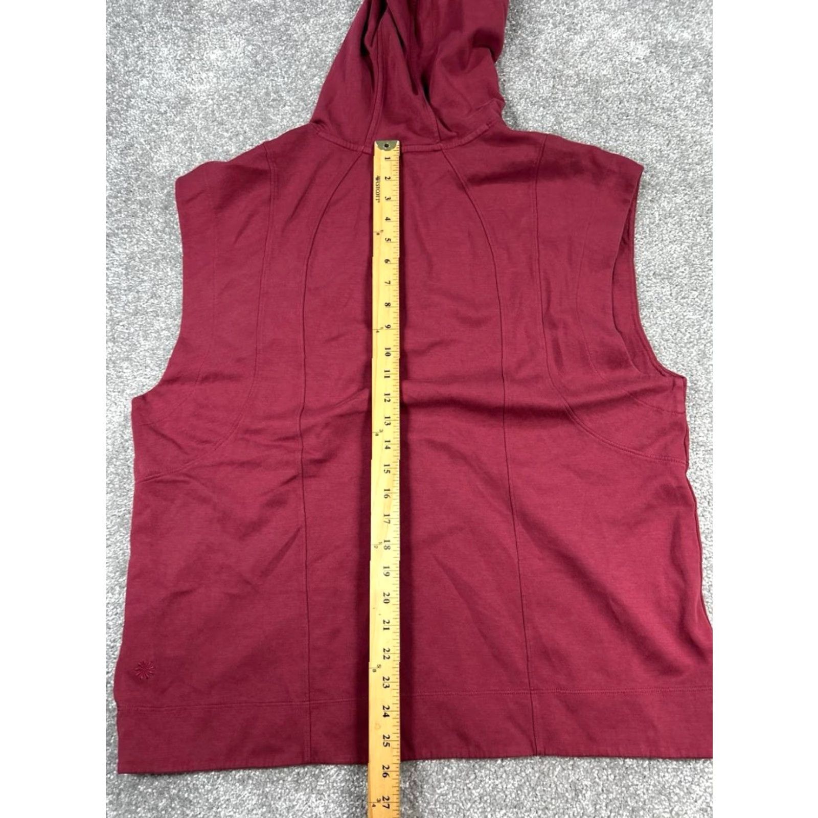 Athleta Athleta Hoodie Womens Large Red Yoga Pullover Size L / US 10 / IT 46 - 7 Thumbnail
