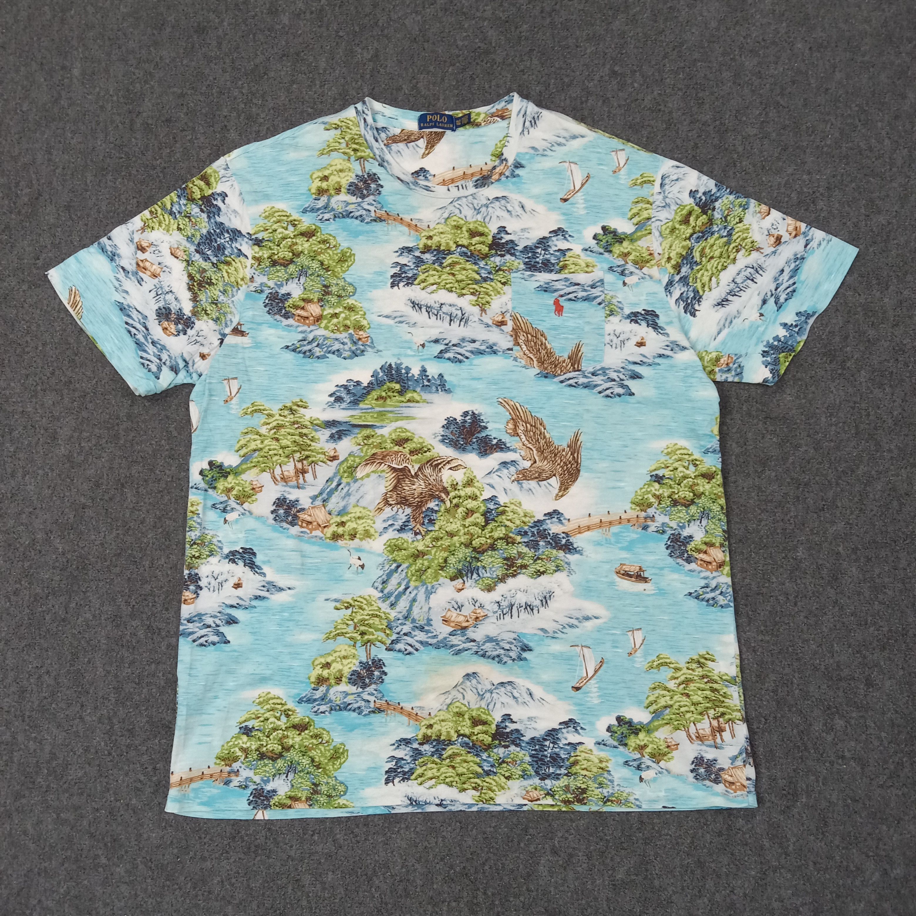 Polo Ralph Lauren Polo by Ralph Lauren Luxury Brand Full Print Tshirt C249N31 Size US XXL / EU 58 / 5 - 1 Thumbnail