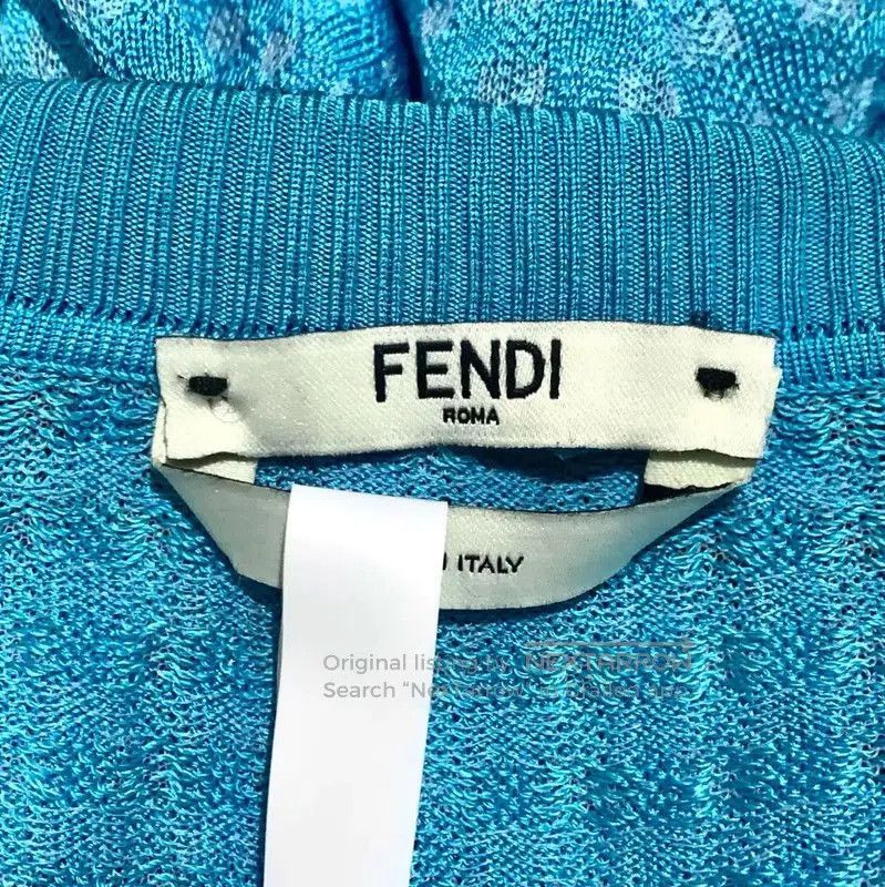 Fendi Fendi Blue Cotton Knit Sweater XS Size . Size XS / US 0-2 / IT 36-38 - 5 Thumbnail