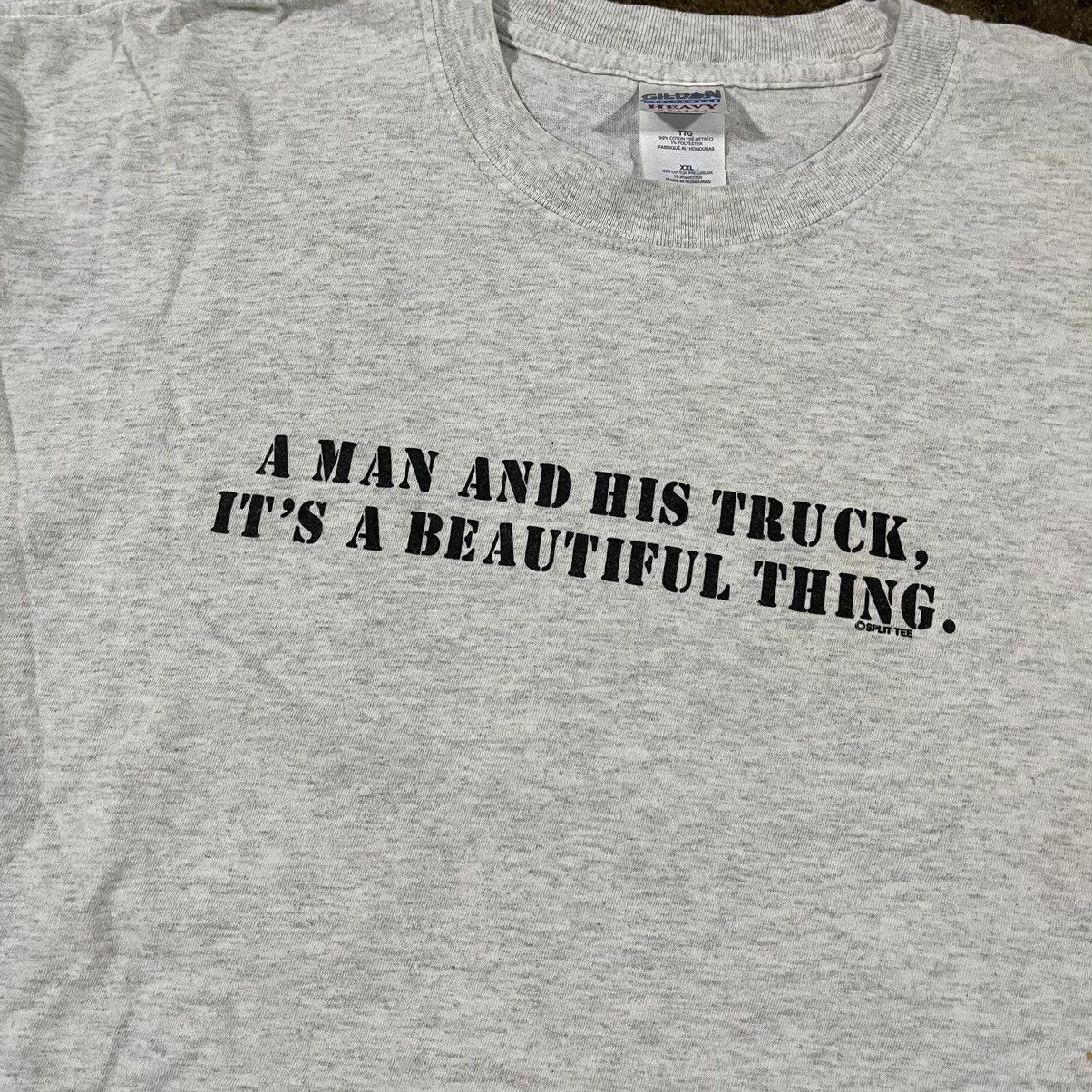 Vintage Vintage Y2K A Man & His Truck Funny Humor Parody Tee Shirt Size US XXL / EU 58 / 5 - 1 Thumbnail