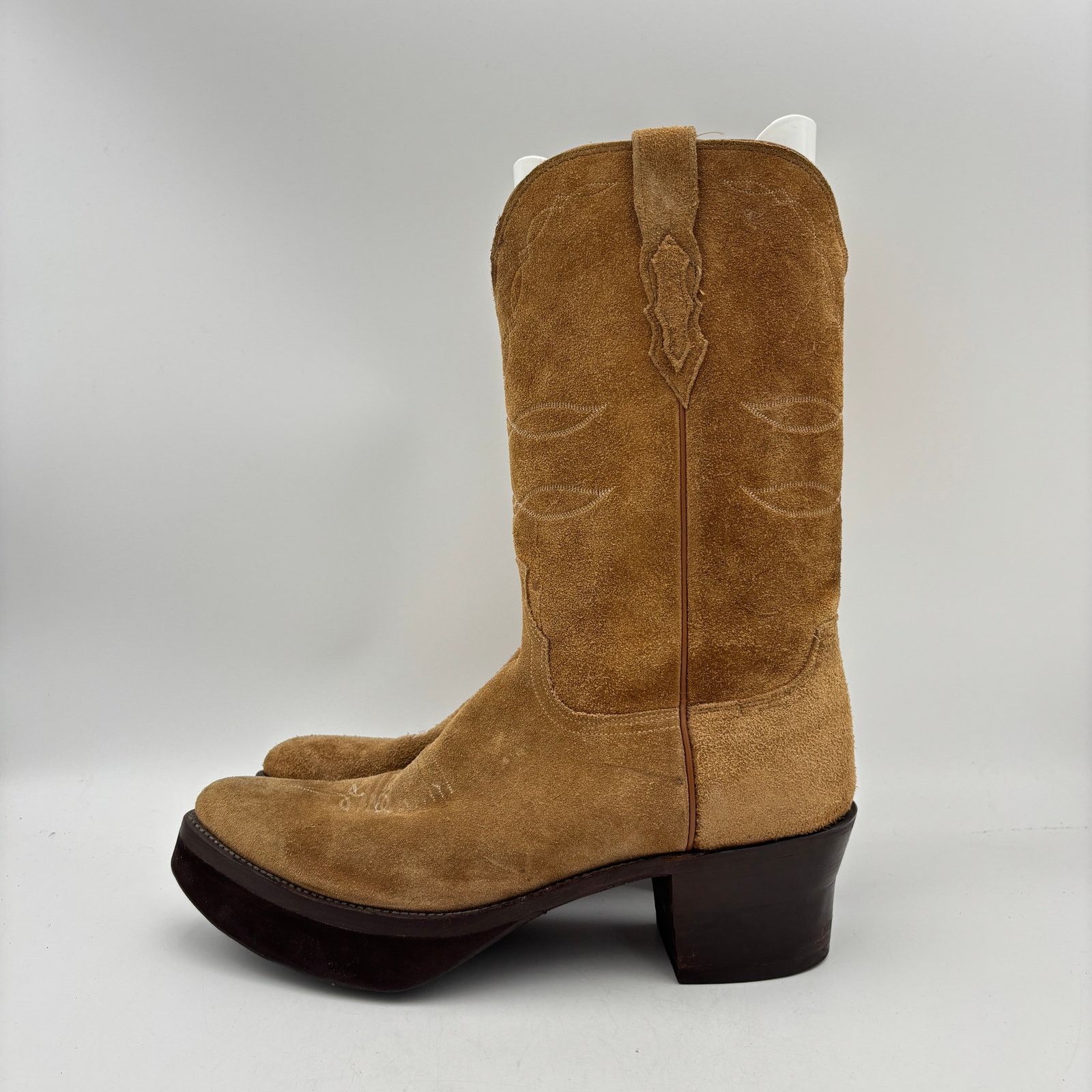 Lucchese Lucchese Suede Platform Roper Boots Men's 13D Western Cowboy Size US 13 / EU 46 - 5 Thumbnail