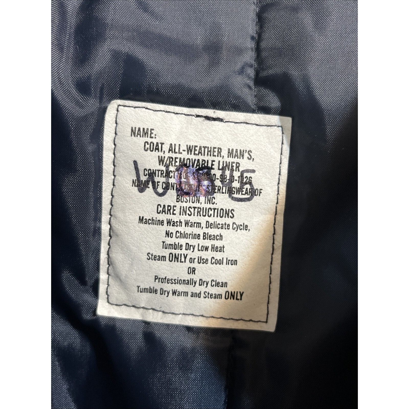 Other US Military Vintage Mens 44 XL Navy Blue 8 Button Trenchcoat Size US XL / EU 56 / 4 - 3 Thumbnail