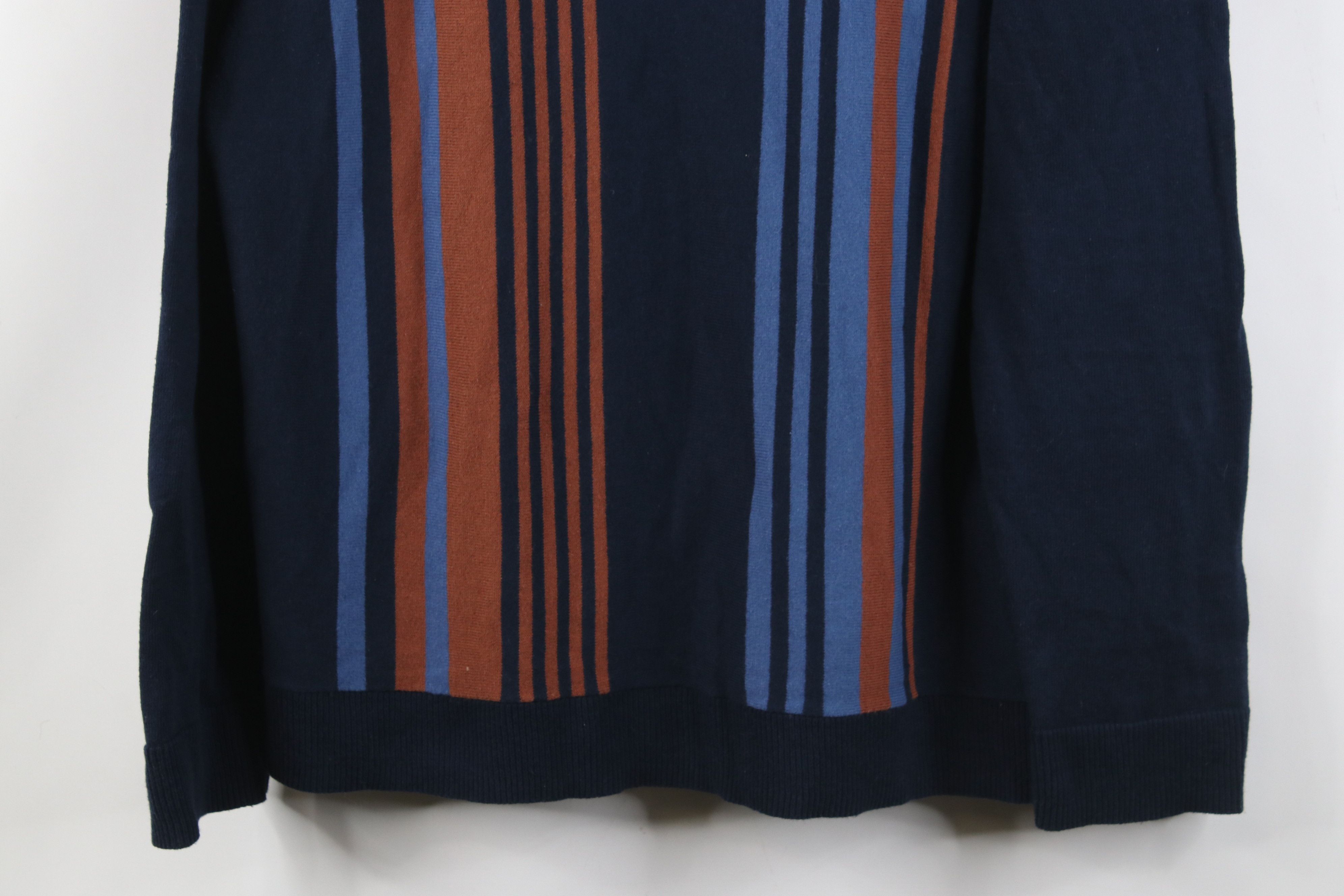 Express Express Rockabilly Panel Striped 1/4 Zip Collared Sweater Size US L / EU 52-54 / 3 - 3 Thumbnail