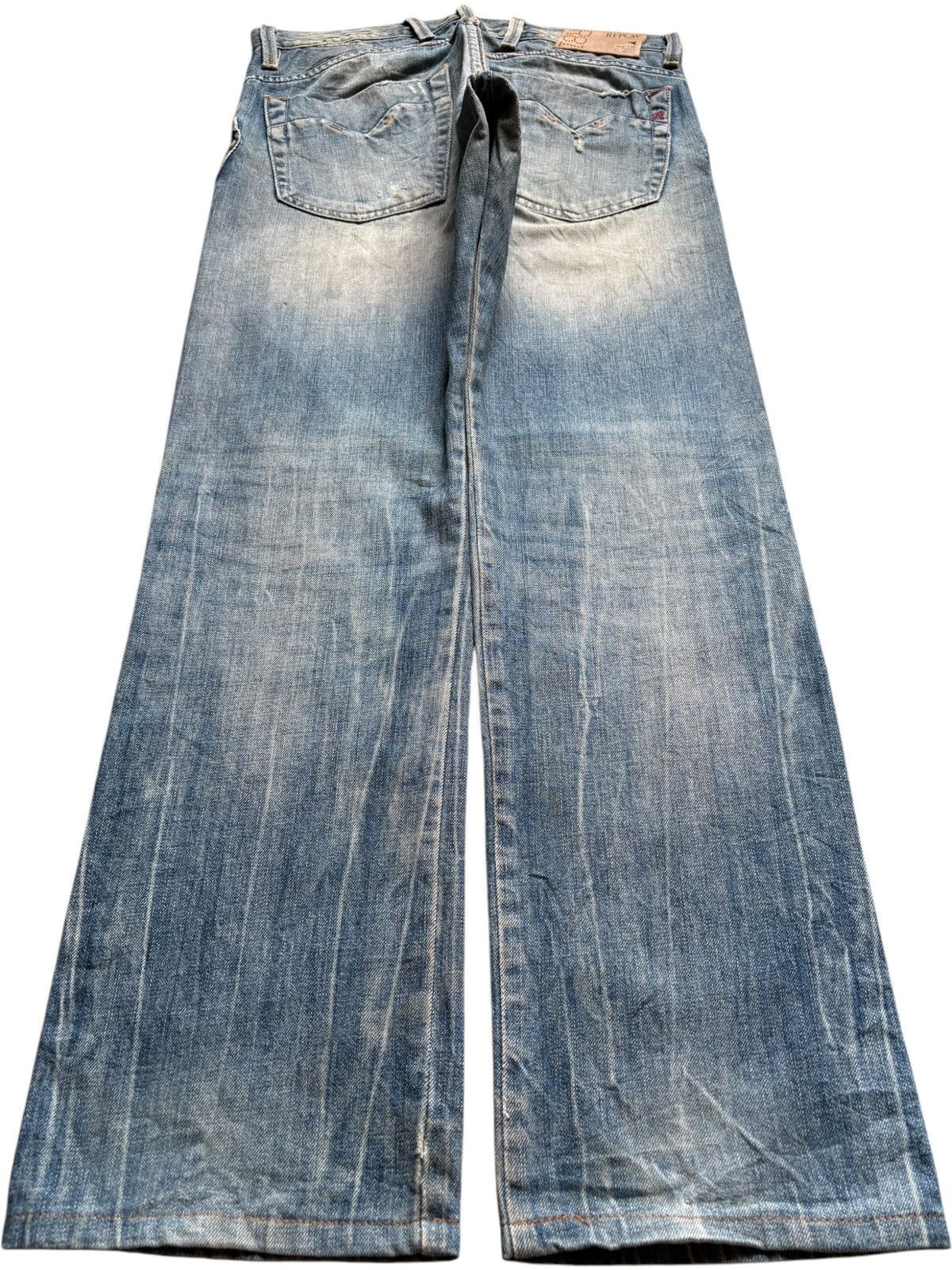 Replay Vintage Replay Skar Rusty Mud Wash Distressed Baggy Jeans Size US 32 / EU 48 - 2 Thumbnail