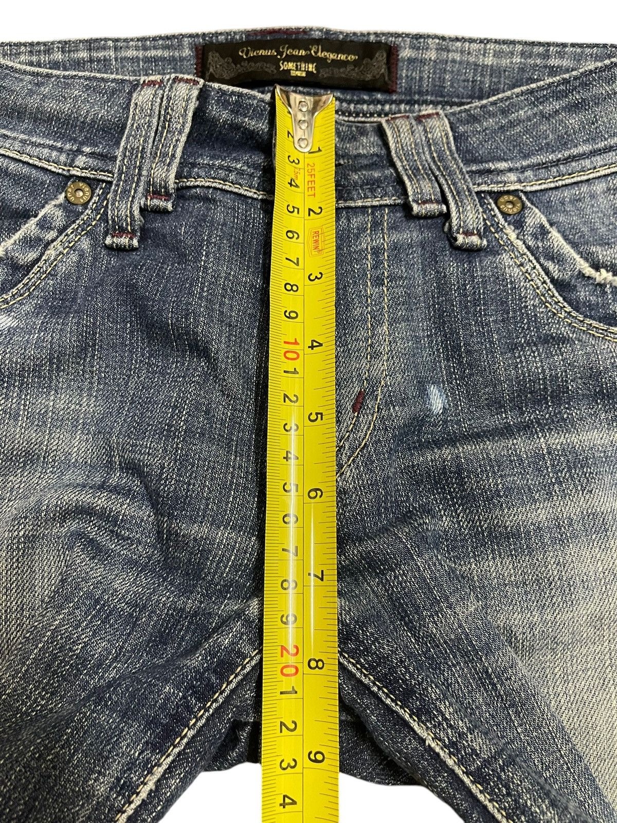 Ksubi Vintage Japanese Brand Blue Wash Distressed Bootcut Jeans Size 27" / US 4 / IT 40 - 14 Thumbnail