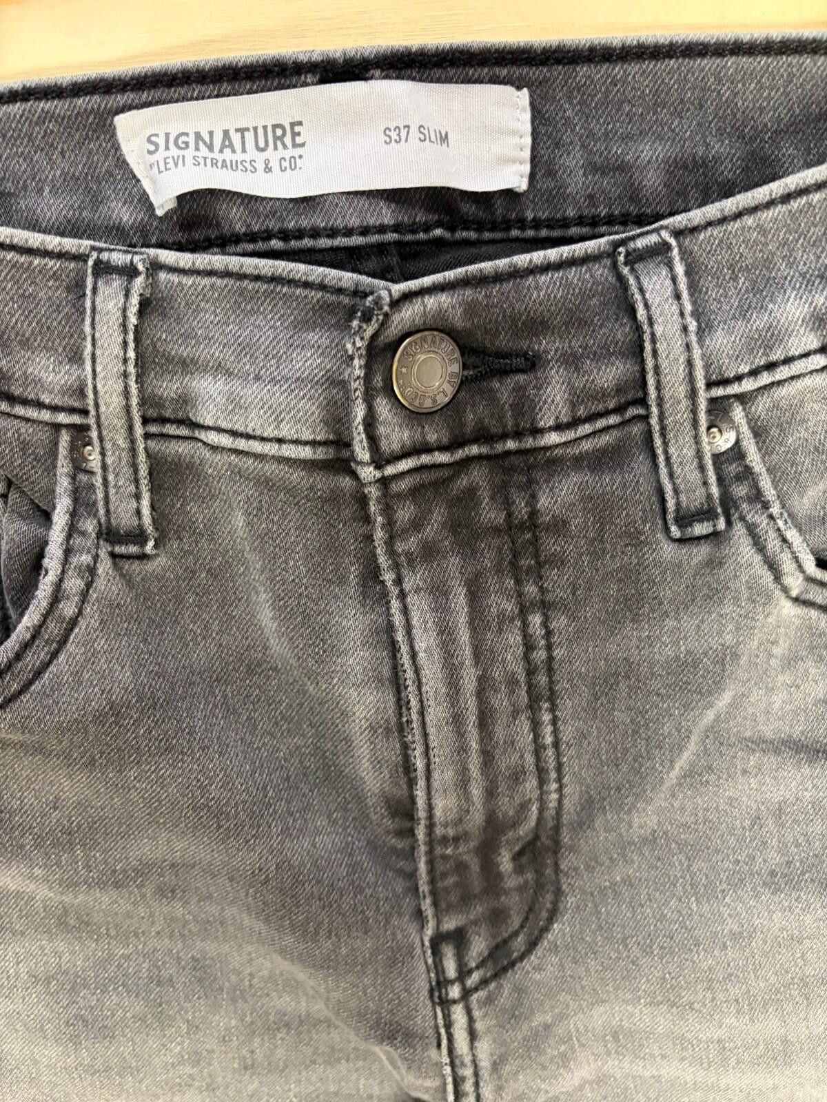 Levi's Men’s Levi Signature S 37 Slim Grey Skinny Jean Pants Size US 34 / EU 50 - 3 Thumbnail