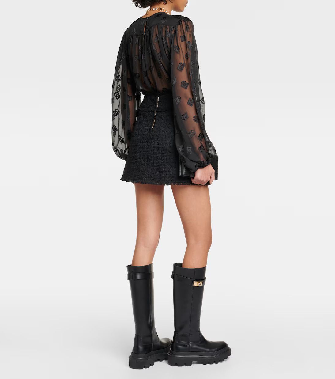 Dolce & Gabbana o1y0925 Mini Skirt in Black Size 32" / US 10 / IT 46 - 3 Thumbnail