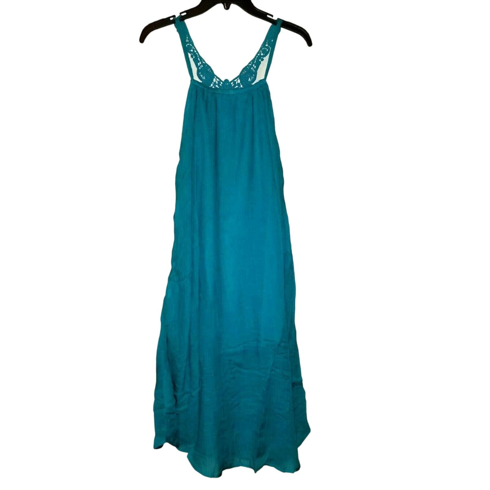 Anthropologie New Anthropologie Verano Turquoise Midi Lace Back Dress $148 Size XS / US 0-2 / IT 36-38 - 4 Thumbnail