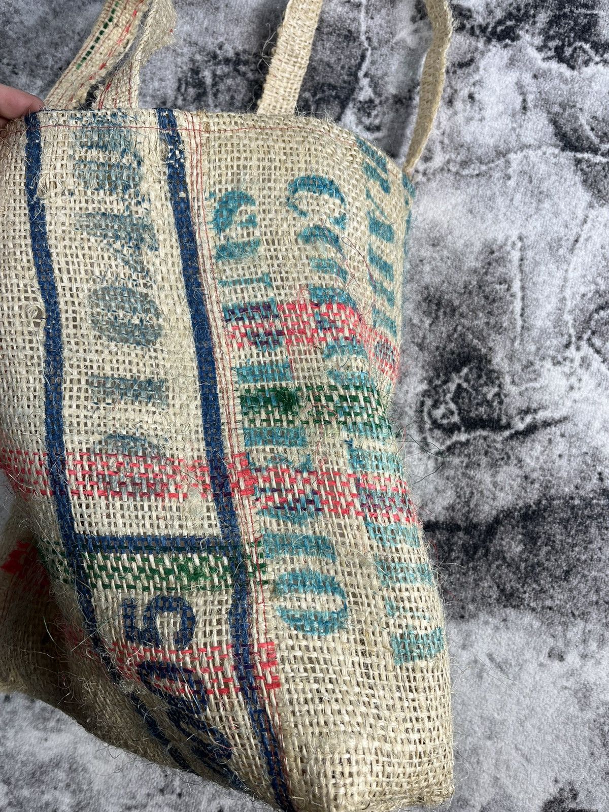 Other Recycled Coffee Sack Tote Bag Burlap Market Shopper Size ONE SIZE - 9 Thumbnail