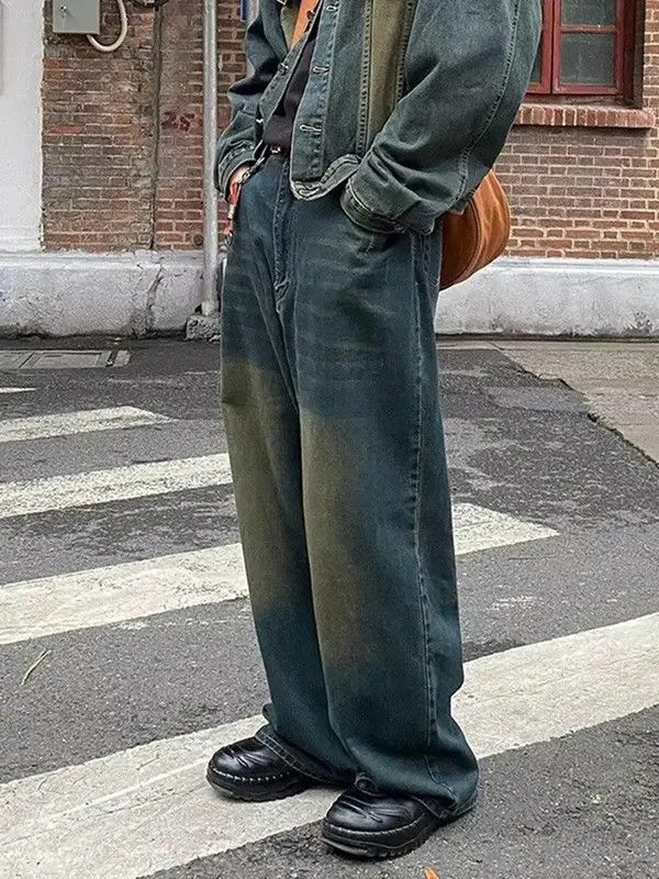 VIBE Vintage Washed Baggy Wide Leg Size US 33 - 5 Thumbnail