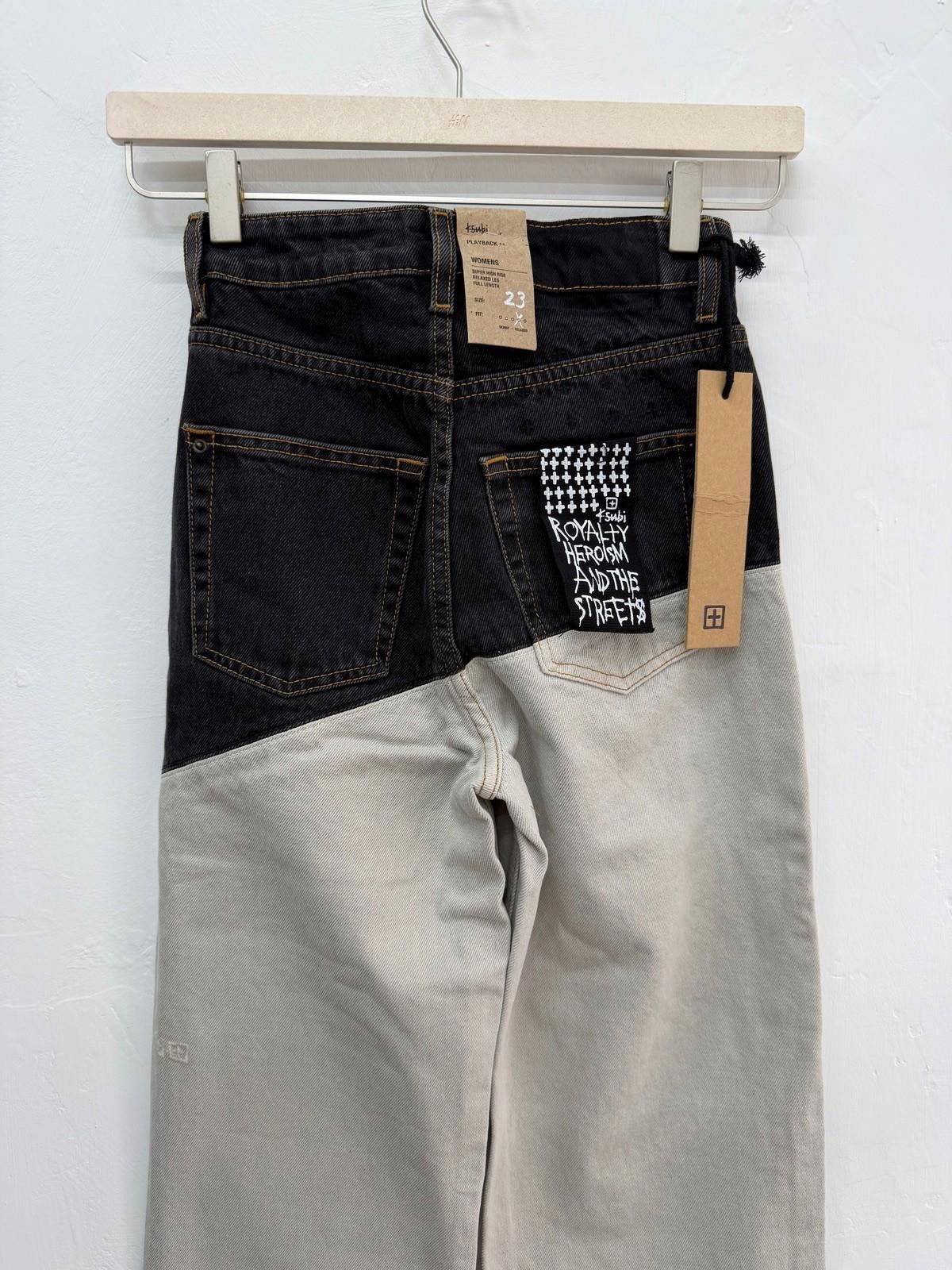 Ksubi new ksubi womens denim jeans playback spliced bone black 23 Size 23" - 6 Thumbnail