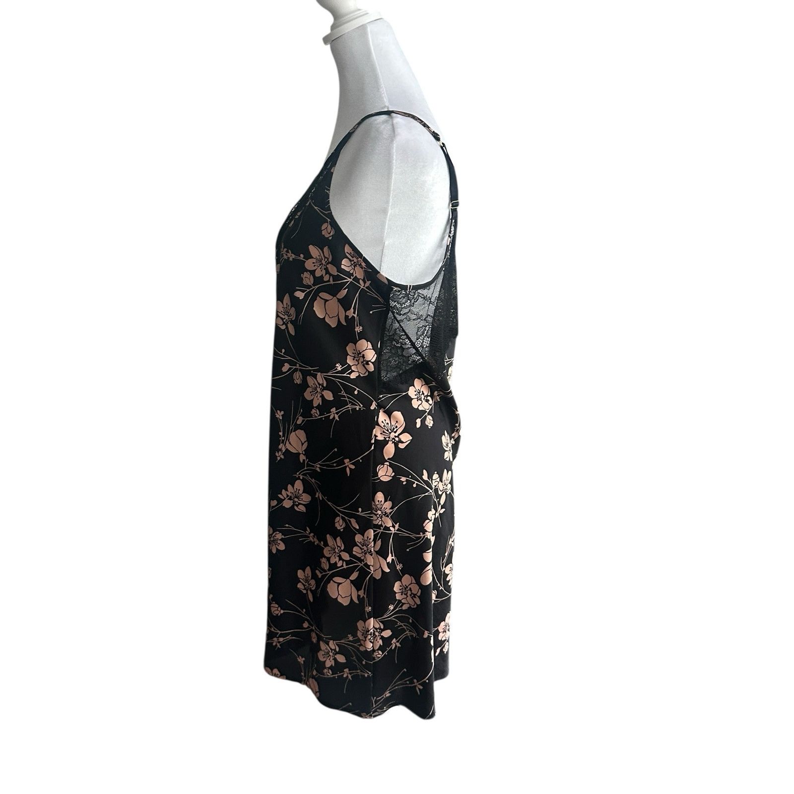 Vintage Soma Black Blush Slip Chemise Nightie Nightgown Lingerie L Size ONE SIZE - 6 Thumbnail