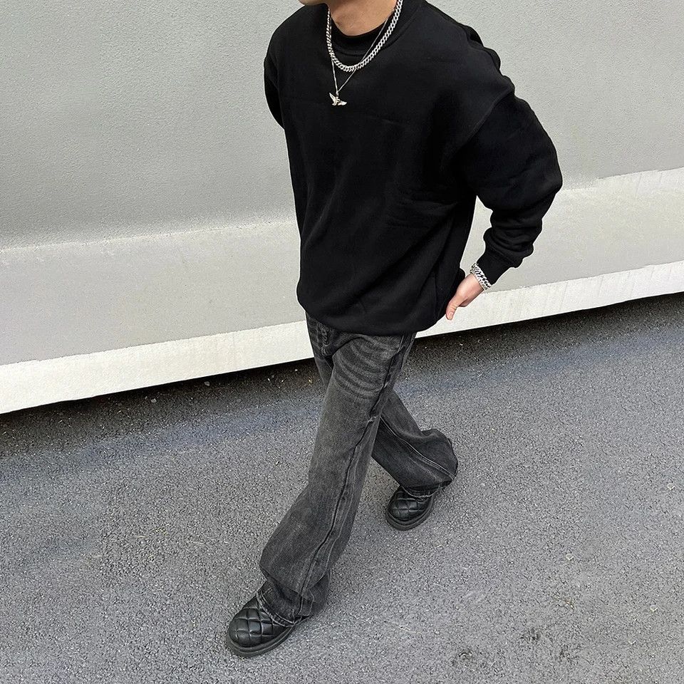 Designer × Japanese Brand × Jean Wide Leg/Loose Straight-leg Flared Jeans Size US 31 - 4 Thumbnail