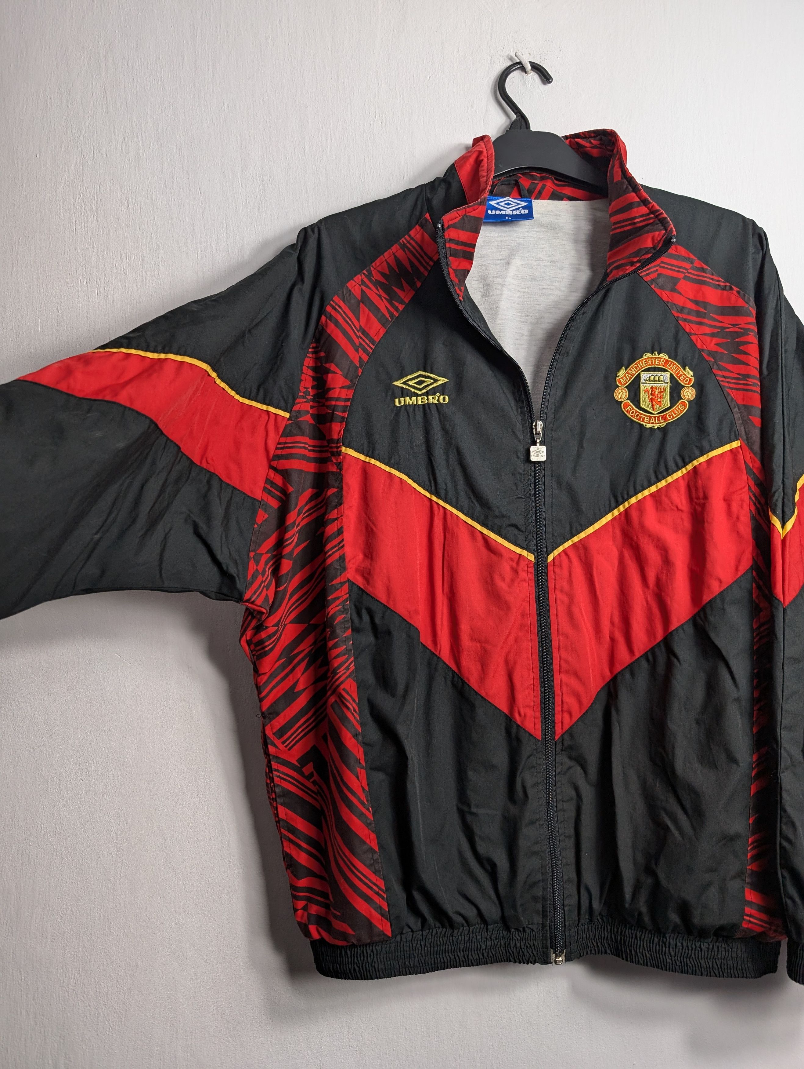 1992-93 Manchester United Umbro Track Jacket Vintage 90s