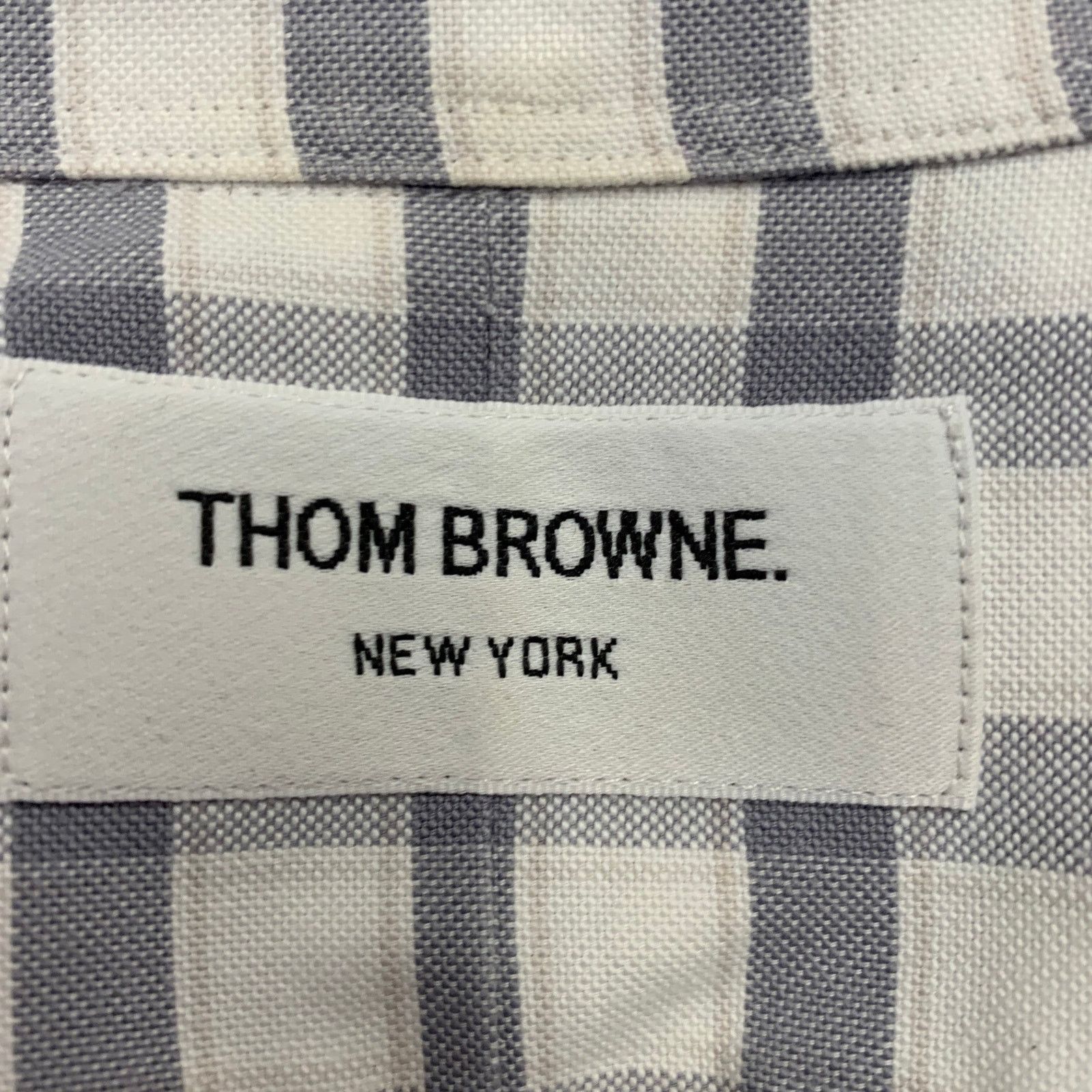Thom Browne Size S Grey White Oxford Checkered Cotton Long Sleeve Shirt Size US S / EU 44-46 / 1 - 5 Thumbnail