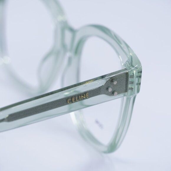Celine Celine CL50086I 093 Eyeglasses Transparent Teal 53mm Square Size ONE SIZE - 9 Thumbnail