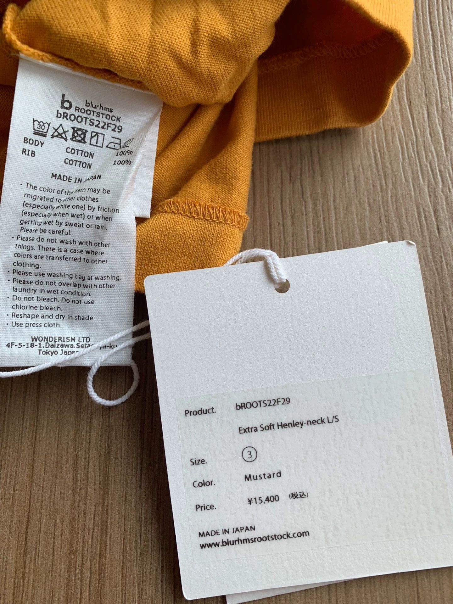 blurhms BLURHMS Extra Soft Henley Neck LS T-shirt Japan Size 3 New Size US L / EU 52-54 / 3 - 5 Thumbnail