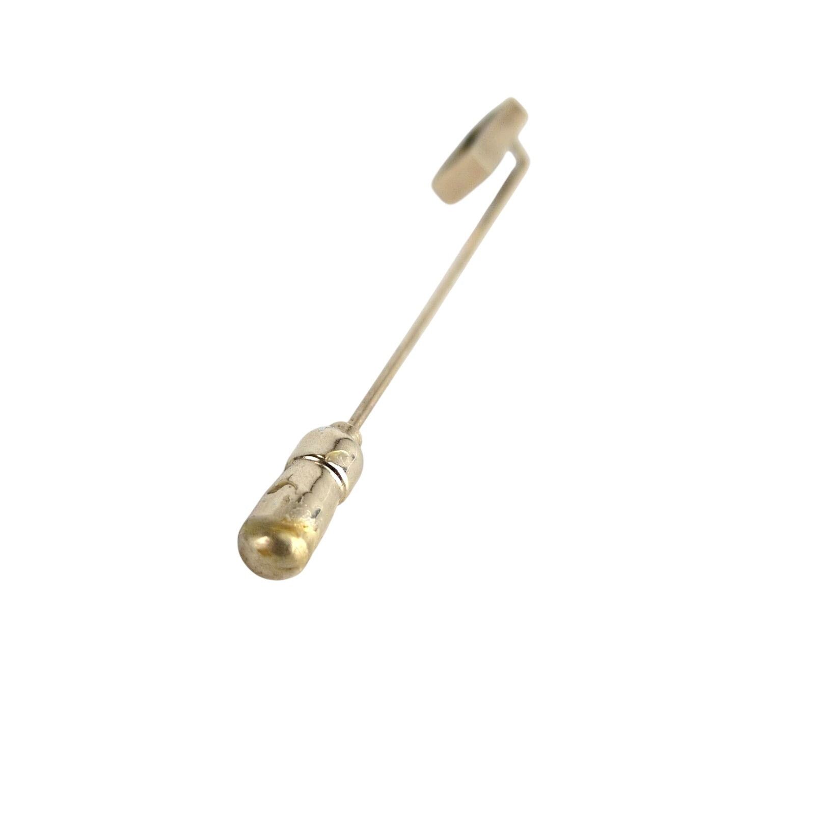 Vintage Anson Men's 12K GF Tie Tack Screw-Back Pin Gold Faceted Size ONE SIZE - 9 Thumbnail