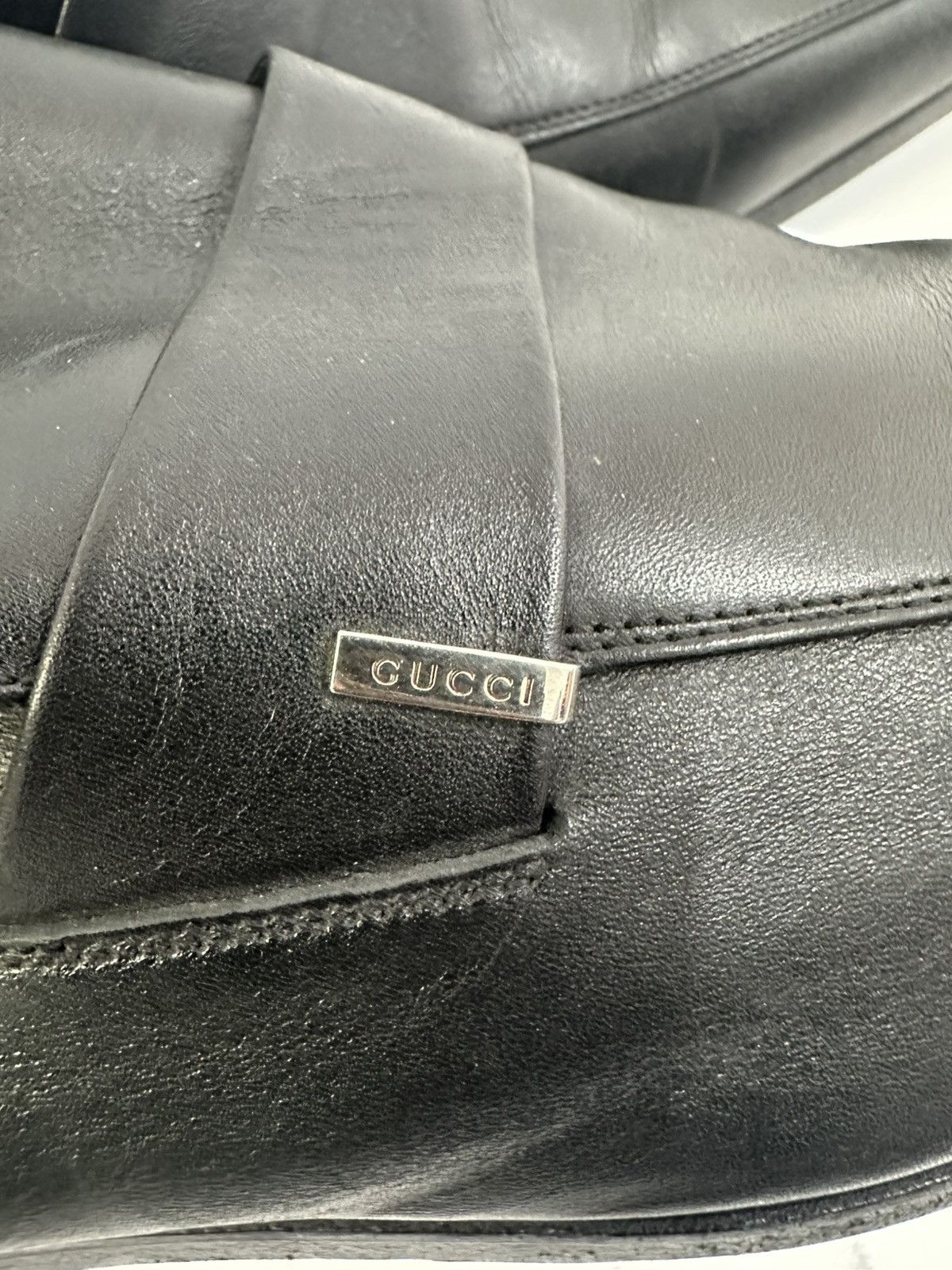 Gucci Gucci Black Leather Slip On Loafers Size 42.5 EU Size US 9.5 / EU 42-43 - 3 Thumbnail