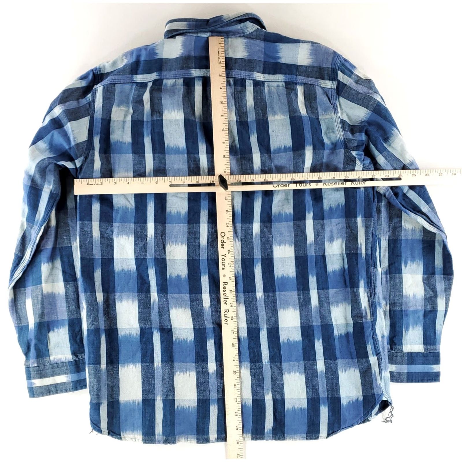 Polo Ralph Lauren Polo Ralph Lauren Shirt Button Up Cotton Linen Blend Blue Plaid Mens L Multicolor Long Sleeve Size US L / EU 52-54 / 3 - 8 Thumbnail