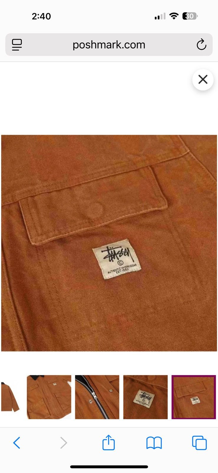 Stussy Stussy Washed Canvas Shop Jacket Size US M / EU 48-50 / 2 - 5 Thumbnail