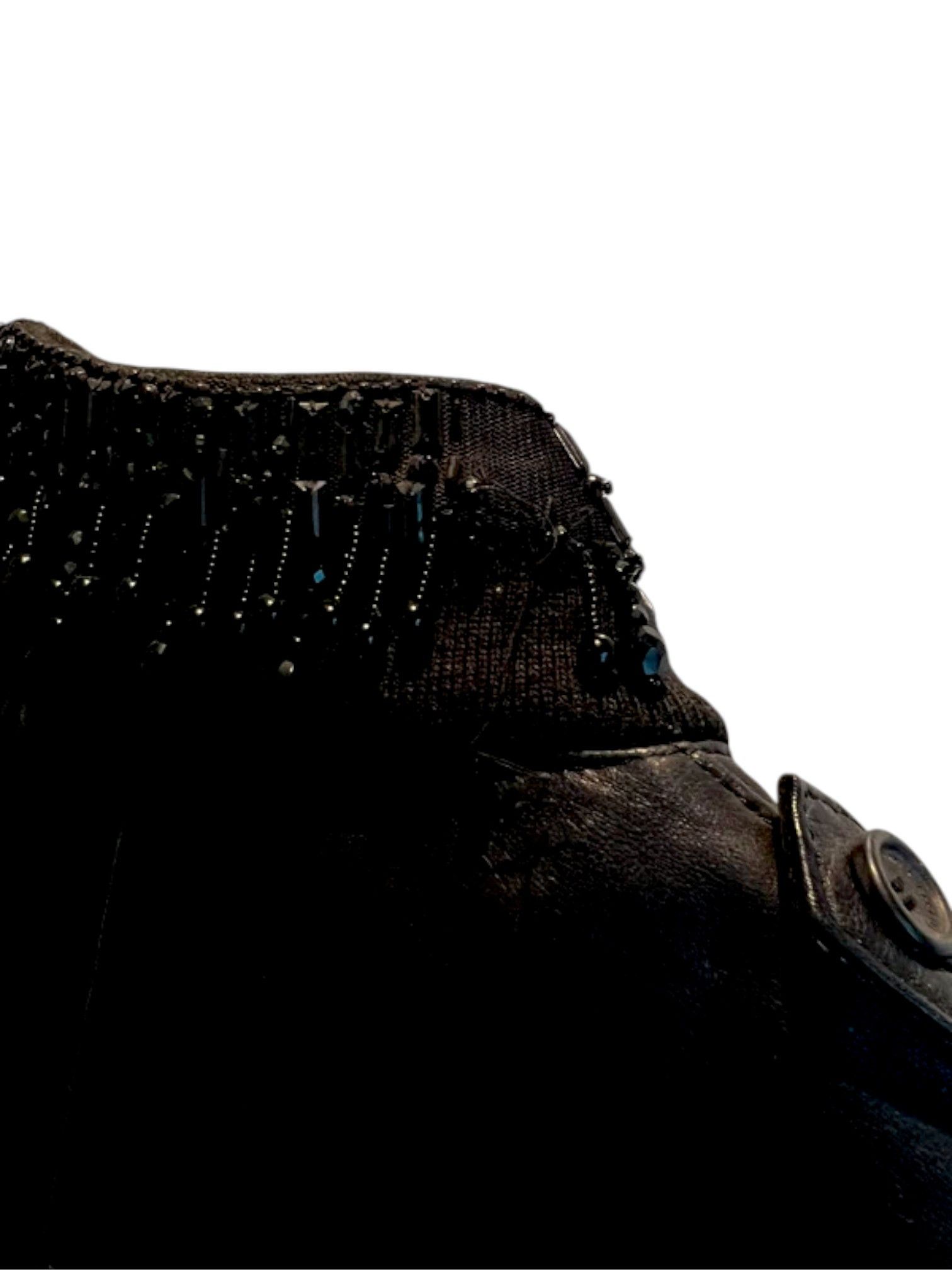Roberto Cavalli Class Roberto Cavalli Beaded Leather Bomber Jacket, c. 2009 Size M / US 6-8 / IT 42-44 - 7 Thumbnail