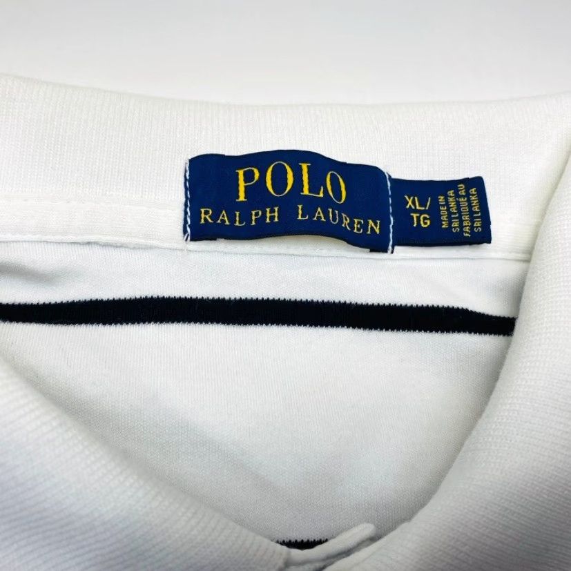 Polo Ralph Lauren Polo Ralph Lauren Performance Polo Shirt White Black Striped Mens Size XL 8552 Size US XL / EU 56 / 4 - 4 Thumbnail