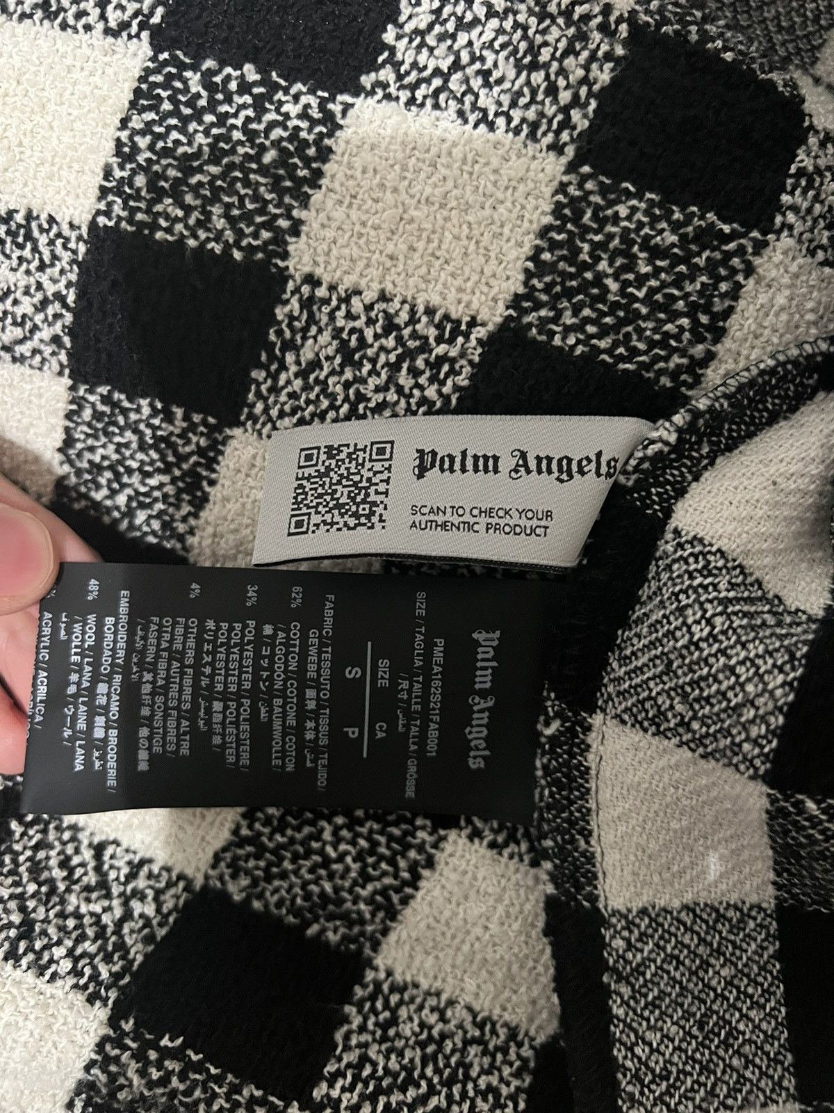 Palm Angels PALM ANGELS LOGO OVER SHIRT WHITE BLACK Size US S / EU 44-46 / 1 - 4 Thumbnail