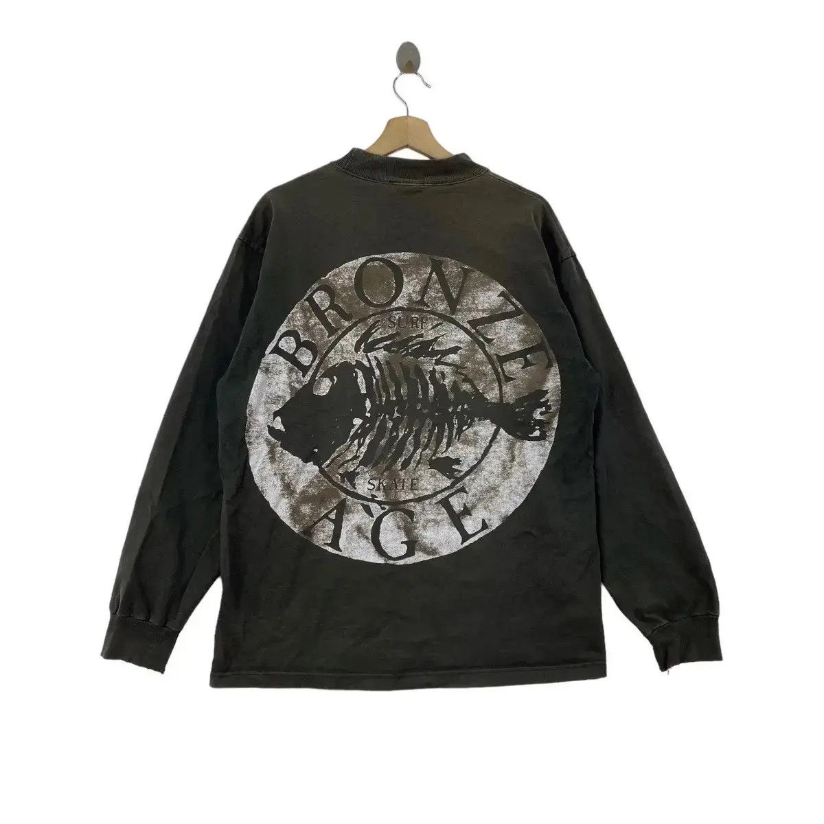 Vintage 90’ BRONZE AGE SKATE SURF Distress Trash Tee Shirt