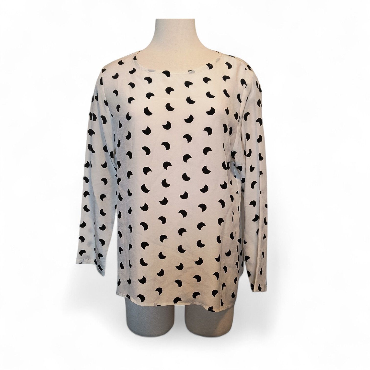 Anthropologie Anthropologie Dolan Silk Eclipse Moon Blouse Size Med Size M / US 6-8 / IT 42-44 - 2 Thumbnail