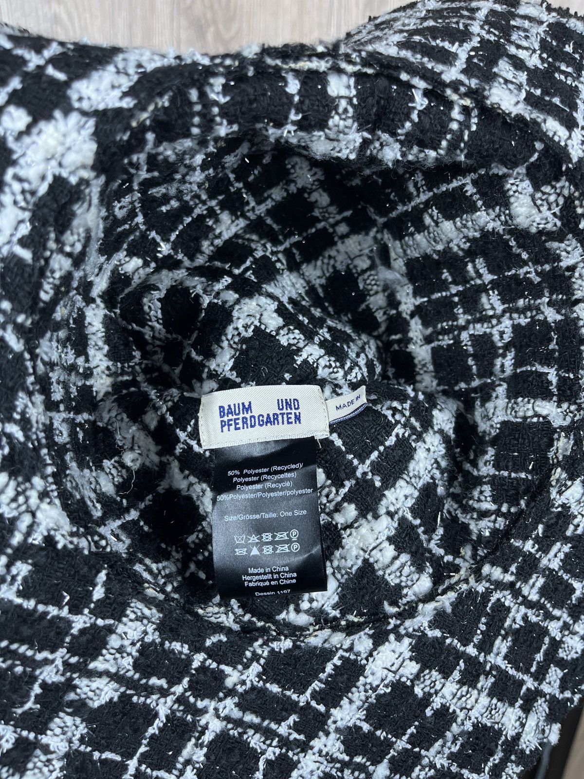 Baum und Pferdgarten × Designer ➕ baum und pferdgarten tweed oversize hat black/white Size ONE SIZE - 5 Thumbnail