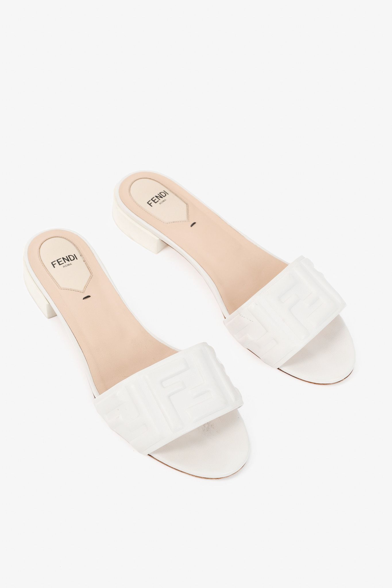 サンダル・ミュール Fendi Fold Leather Sandals With Reptile Effect Fendi Fold leather sandals with reptile effect IT 37 | Grailed