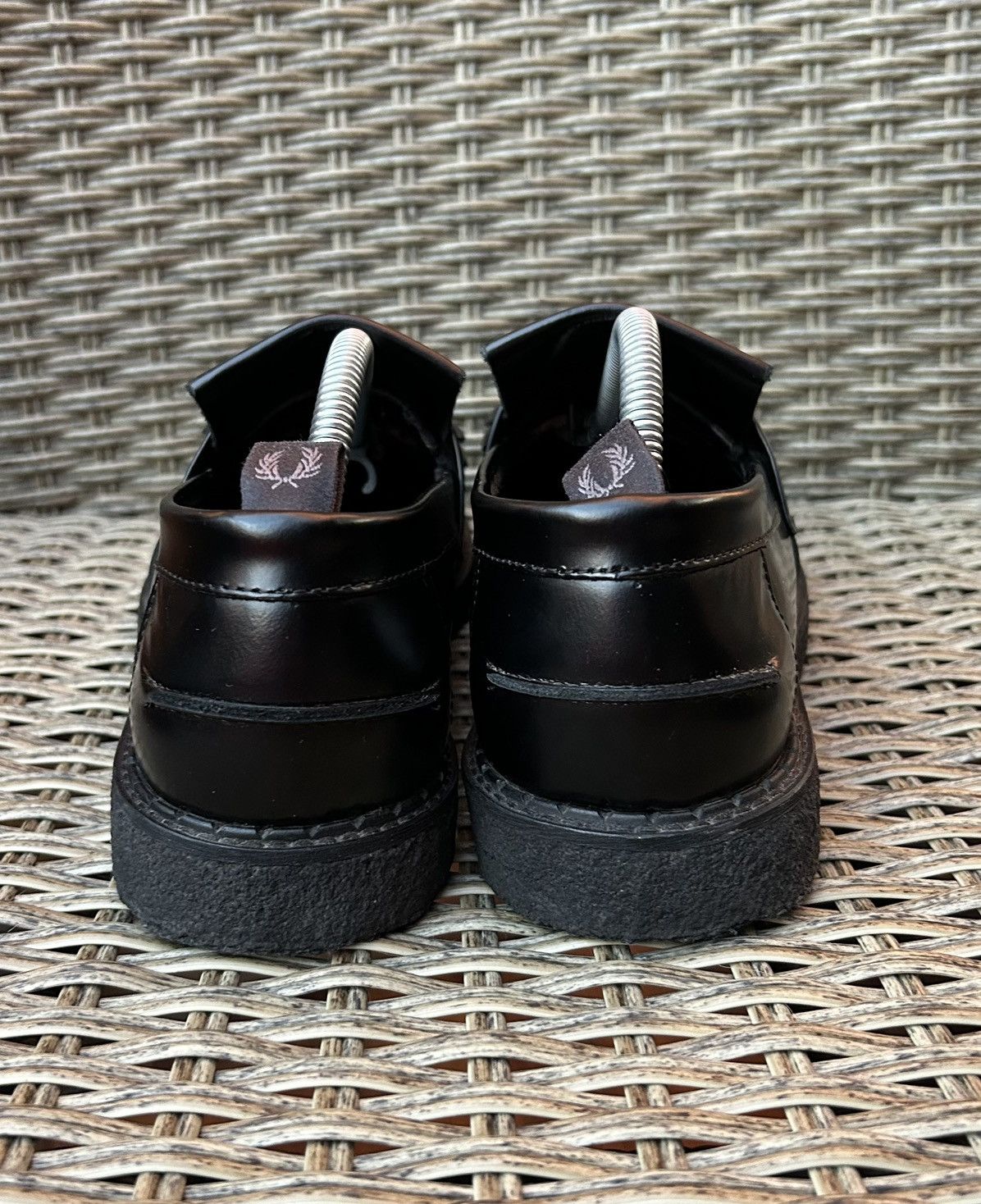 George Cox George Cox X Fred Perry Black Patent Leather Tassel Loafers Size US 9 / EU 42 - 5 Thumbnail