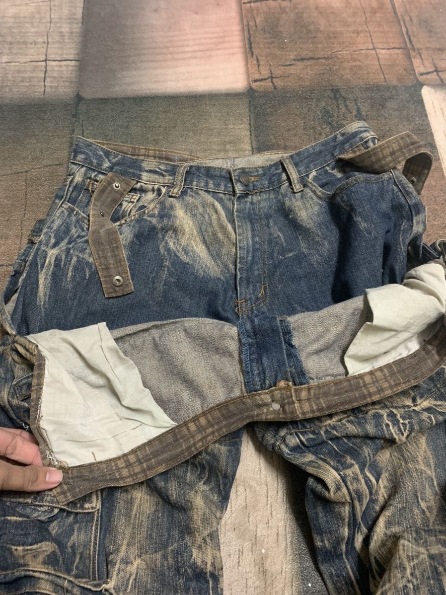 RUSTY LEVIS CARGO CUSTOM DOUBLE WAIST PUNK DESIGNER INSPIRED