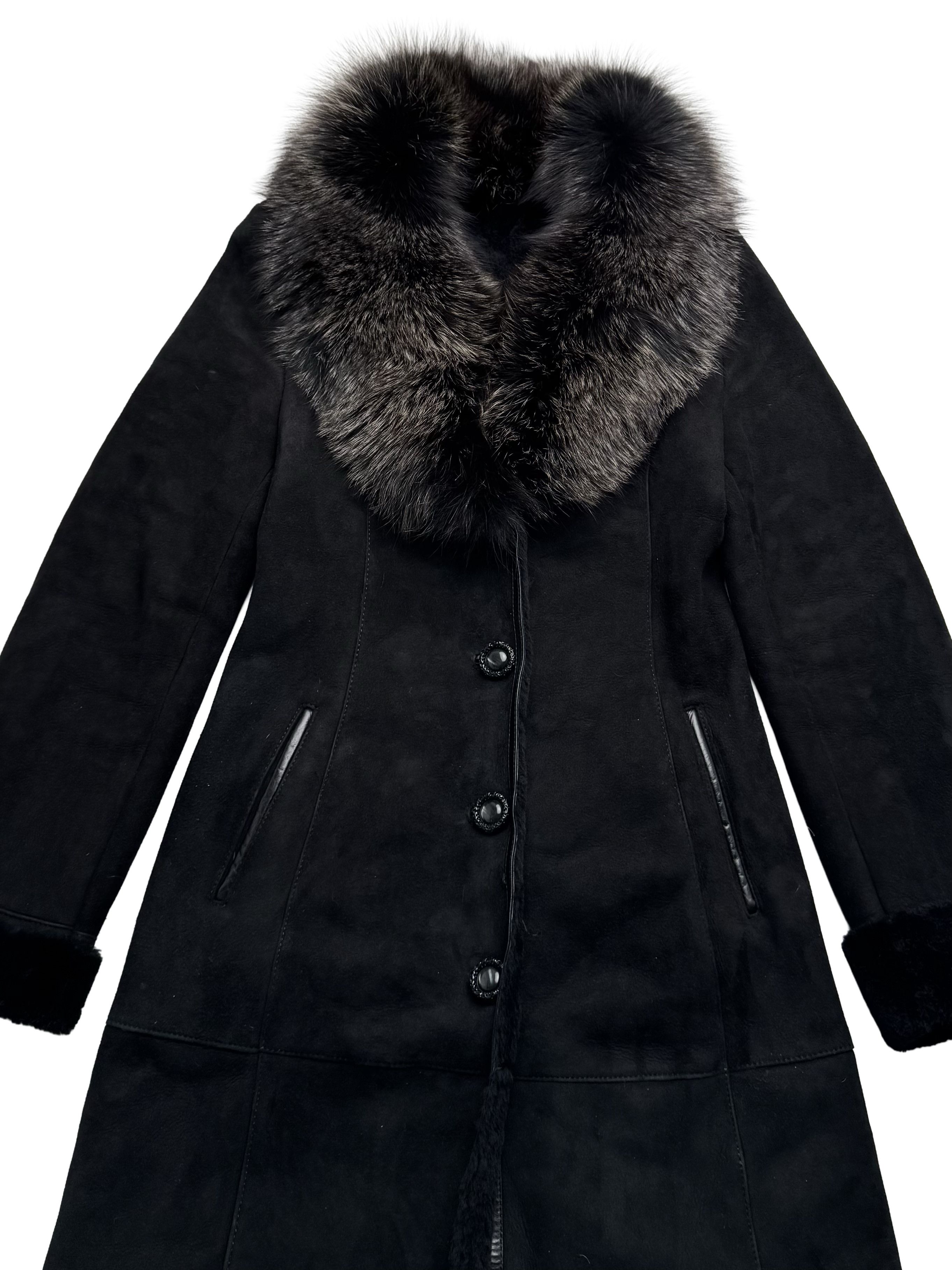 Vintage Vintage Real Sheepskin Coat With Real Fur Neck Size S / US 4 / IT 40 - 6 Thumbnail
