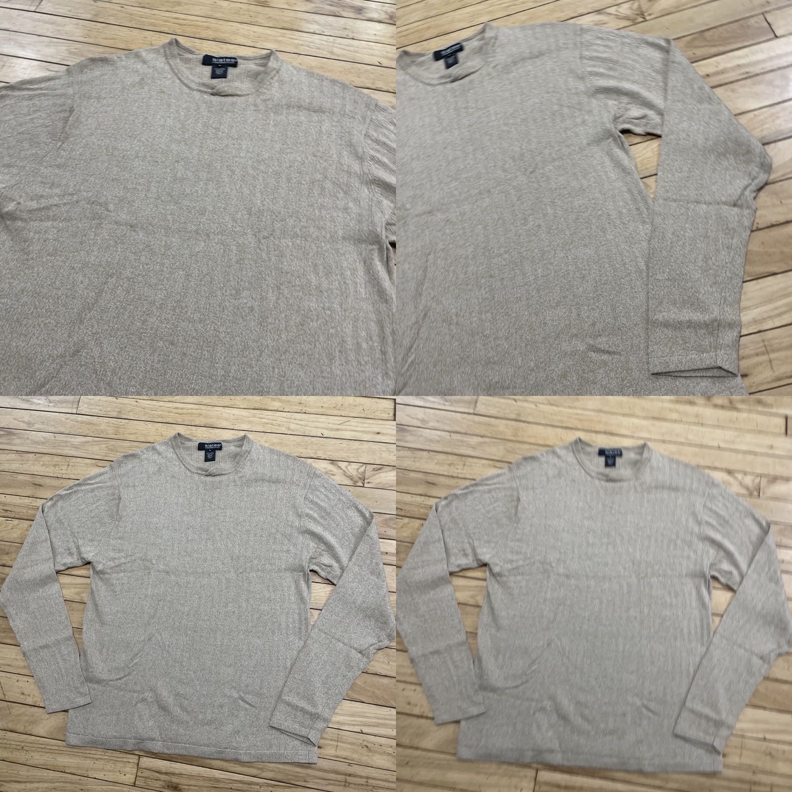 Vintage VINTAGE Slates 90s Silk Sweater Cowl Men L Brown Ribbed Long Sleeve Capsule Minimal Capsule Wardrobe 90s Mens Sweater Size US L / EU 52-54 / 3 - 10 Thumbnail