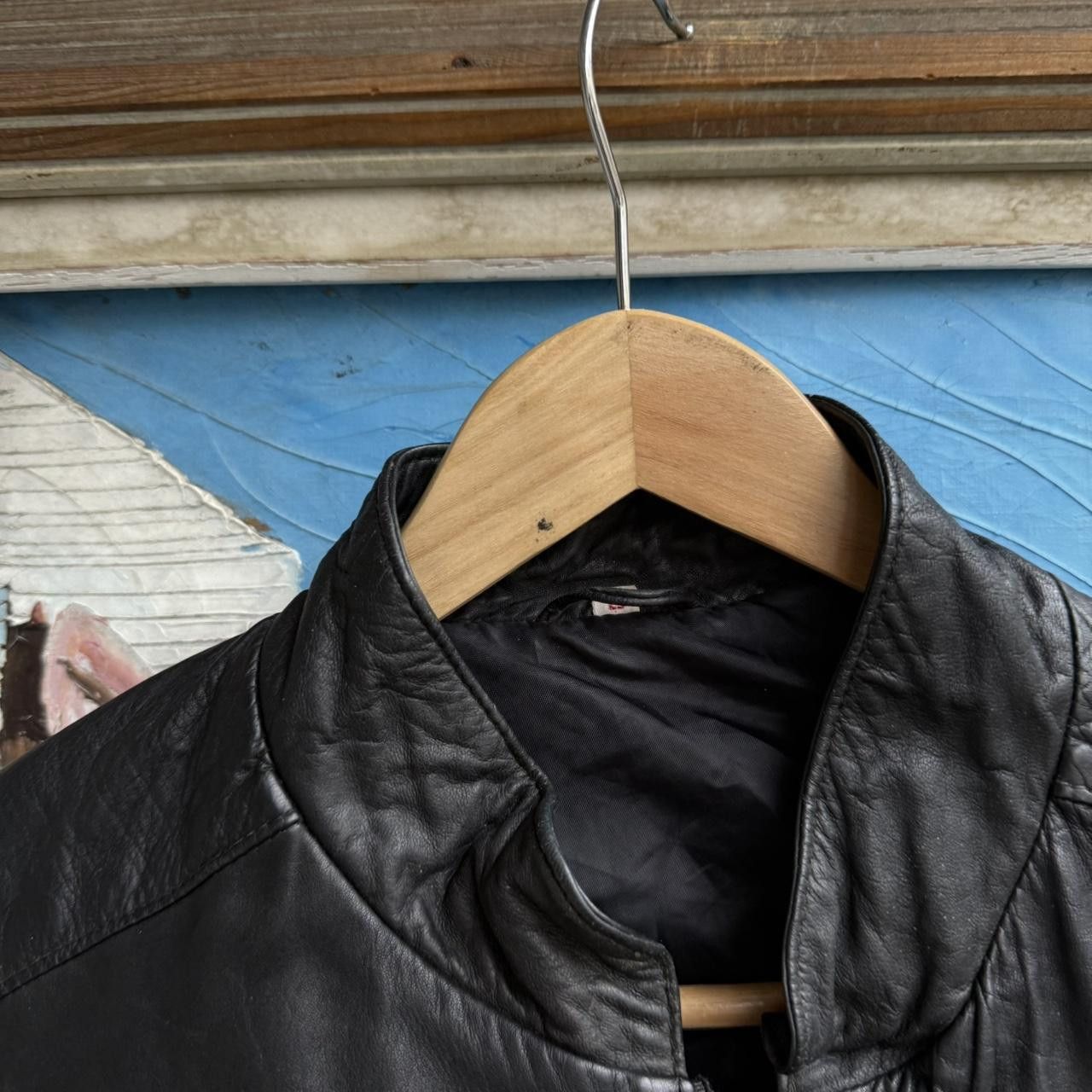 Vintage Vintage Real Leather Cropped Fitted Jacket Black Size US S / EU 44-46 / 1 - 4 Thumbnail