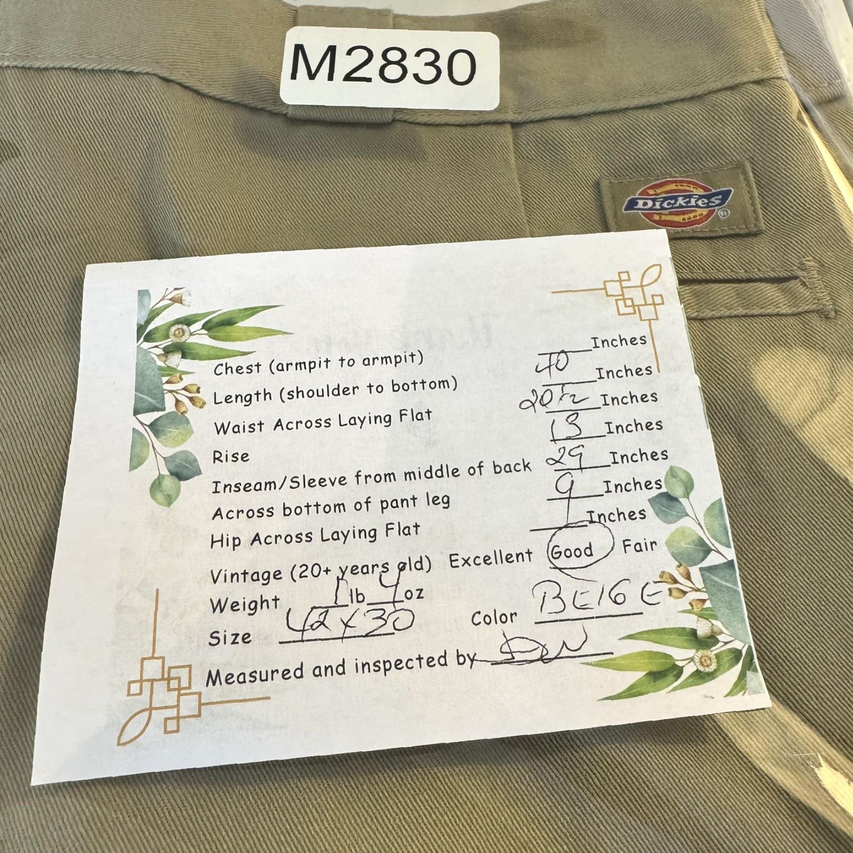 Dickies Dickies 874 Original Fit Khaki Work Pants Mens 34x30 Chino Twill 工 Size US 34 / EU 50 - 7 Thumbnail
