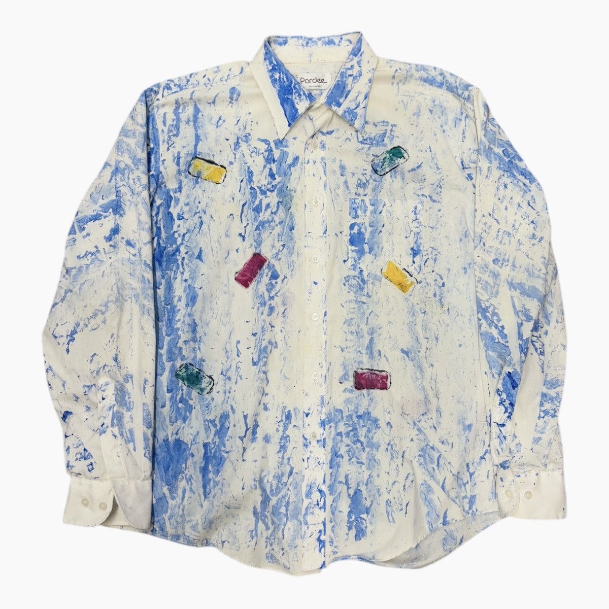 Vintage Vintage 90s Blue Abstract Print Blouse Women Size L Size L / US 10 / IT 46 - 1 Thumbnail
